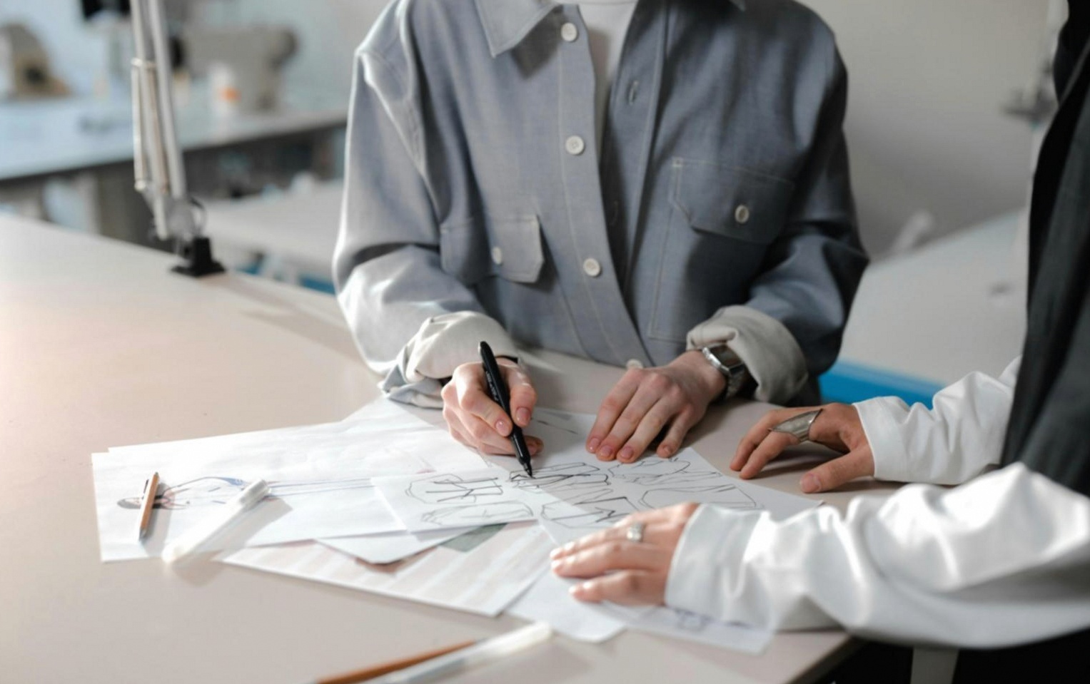 Professionelle Porträtgestaltung in Arbeit